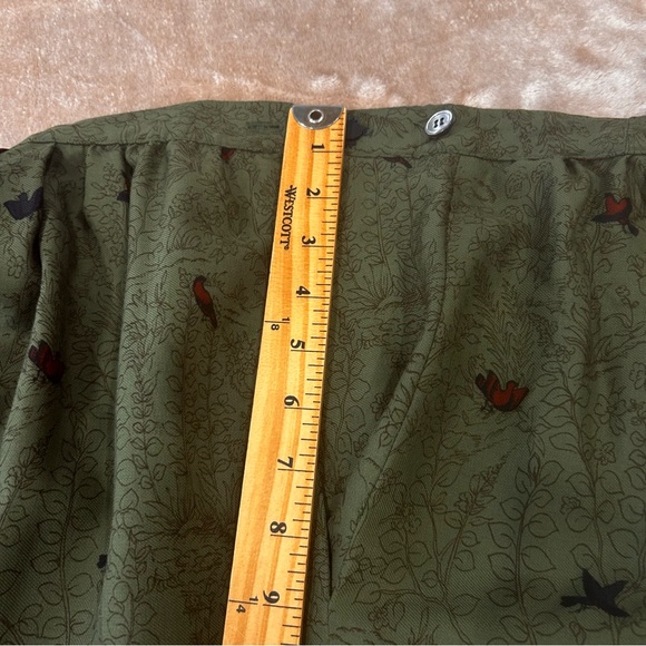 Vintage midi skirt Womens size 6 cottagecore folkcore peasant boho artsy green - Picture 7 of 16